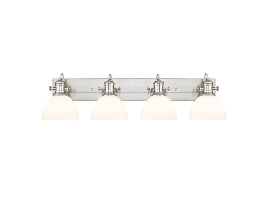 Golden - 3118-BA4 PW-OP - Four Light Vanity - Hines - Pewter