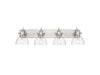 Golden - 3118-BA4 PW-SD - Four Light Vanity - Hines - Pewter