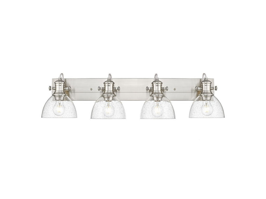Golden - 3118-BA4 PW-SD - Four Light Vanity - Hines - Pewter