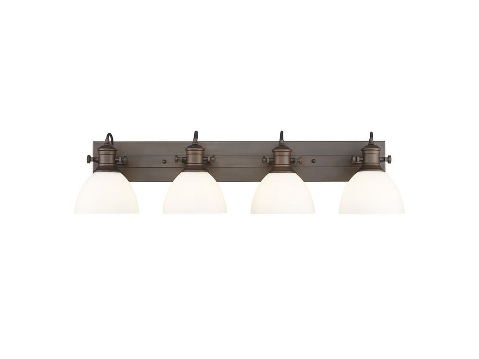 Golden - 3118-BA4 RBZ-OP - Four Light Vanity - Hines - Rubbed Bronze