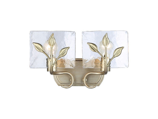 Golden - 3160-BA2 WG-HWG - Two Light Vanity - Calla - White Gold
