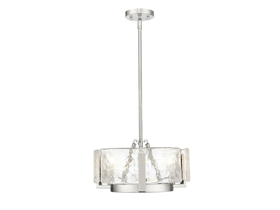 Golden - 3164-3 PW-HWG - Three Light Chandelier - Aenon - Pewter