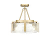 Golden - 3164-3SF BCB-HWG - Three Light Semi-Flush Mount - Aenon - Brushed Champagne Bronze