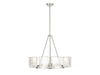 Golden - 3164-6 PW-HWG - Six Light Chandelier - Aenon - Pewter