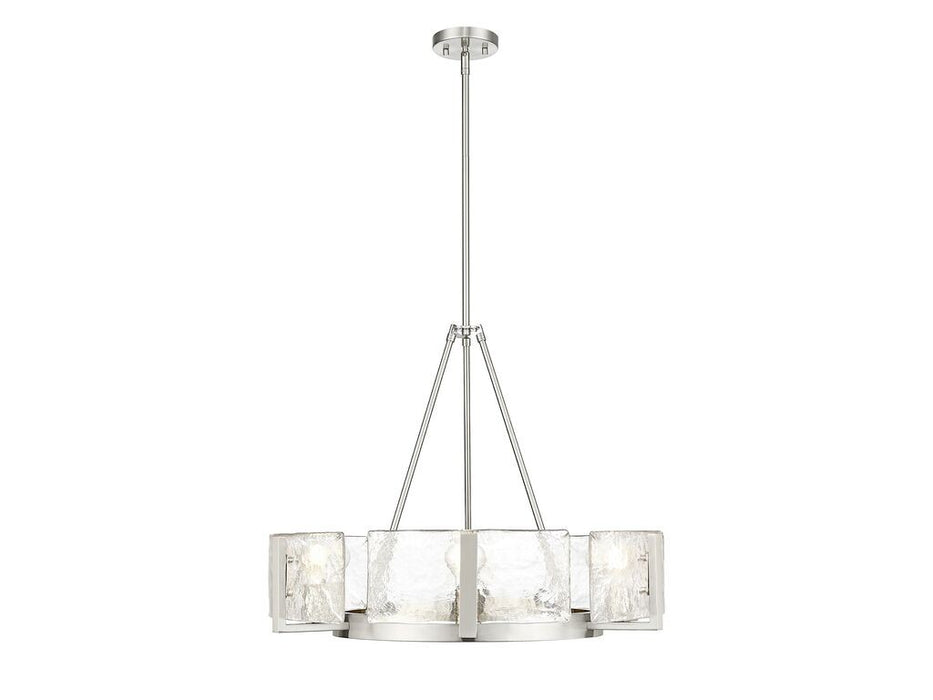 Golden - 3164-6 PW-HWG - Six Light Chandelier - Aenon - Pewter