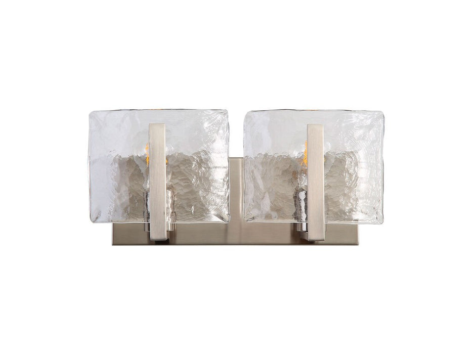 Golden - 3164-BA2 PW-HWG - Two Light Vanity - Aenon - Pewter