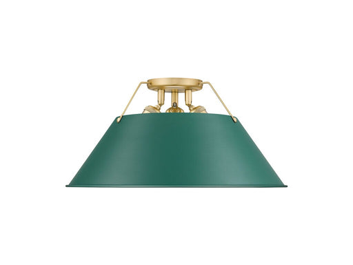 Golden - 3306-3FM BCB-GN - Three Light Flush Mount - Orwell - Brushed Champagne Bronze