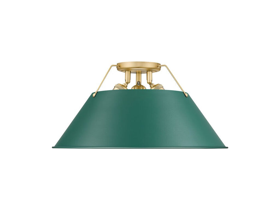 Golden - 3306-3FM BCB-GN - Three Light Flush Mount - Orwell - Brushed Champagne Bronze