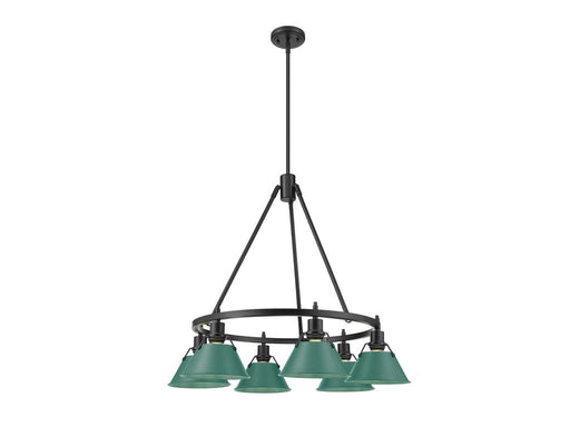 Orwell Six Light Chandelier Matte Black