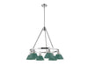 Golden - 3306-6 CH-GN - Six Light Chandelier - Orwell - Chrome