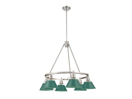 Orwell Six Light Chandelier Pewter