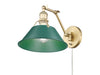 Golden - 3306-A1W BCB-GN - One Light Swing Arm Wall Sconce - Orwell - Brushed Champagne Bronze