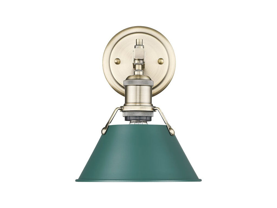 Golden - 3306-BA1 AB-GN - One Light Bath Vanity - Orwell - Aged Brass