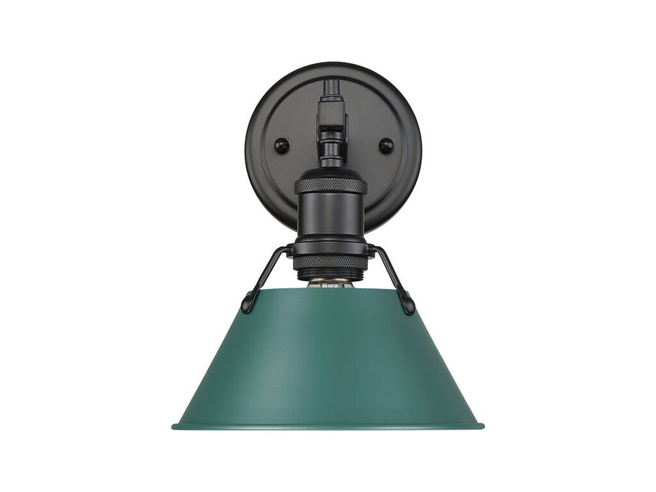 Golden - 3306-BA1 BLK-GN - One Light Bath Vanity - Orwell - Matte Black