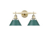 Golden - 3306-BA2 AB-GN - Two Light Vanity - Orwell - Aged Brass