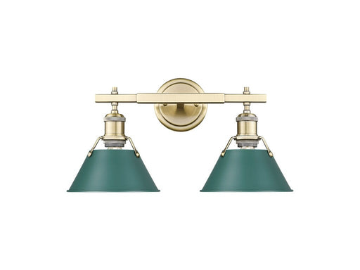 Golden - 3306-BA2 AB-GN - Two Light Vanity - Orwell - Aged Brass