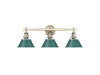 Golden - 3306-BA3 AB-GN - Three Light Vanity - Orwell - Aged Brass