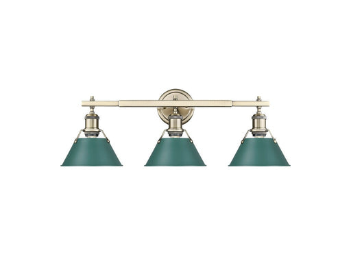 Orwell Three Light Vanity Aged Brass