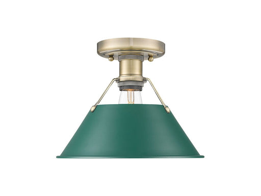 Orwell One Light Flush Mount Aged Brass