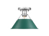 Golden - 3306-FM CH-GN - One Light Flush Mount - Orwell - Chrome