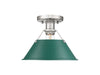 Golden - 3306-FM PW-GN - One Light Flush Mount - Orwell - Pewter