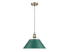 Golden - 3306-L AB-GN - One Light Pendant - Orwell - Aged Brass