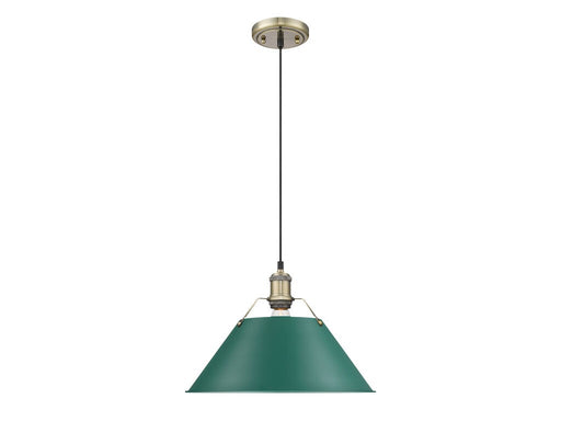 Orwell One Light Pendant Aged Brass