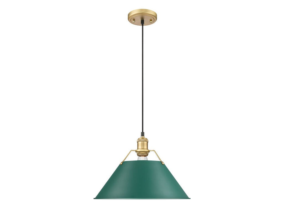 Golden - 3306-L BCB-GN - One Light Pendant - Orwell - Brushed Champagne Bronze