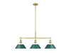 Golden - 3306-LP BCB-GN - Three Light Linear Pendant - Orwell - Brushed Champagne Bronze