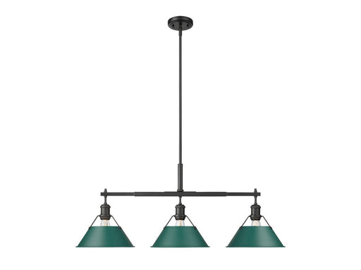 Orwell Three Light Linear Pendant Matte Black