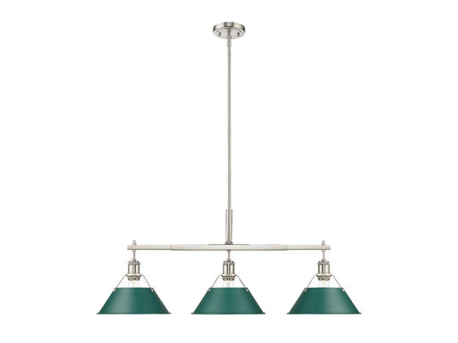 Orwell Three Light Linear Pendant Pewter