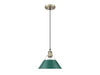 Golden - 3306-M AB-GN - One Light Pendant - Orwell - Aged Brass