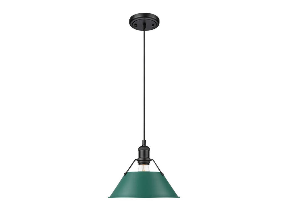 Golden - 3306-M BLK-GN - One Light Pendant - Orwell - Matte Black