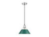 Golden - 3306-M PW-GN - One Light Pendant - Orwell - Pewter