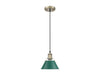 Golden - 3306-S AB-GN - One Light Pendant - Orwell - Aged Brass