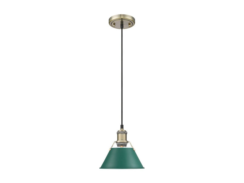 Golden - 3306-S AB-GN - One Light Pendant - Orwell - Aged Brass