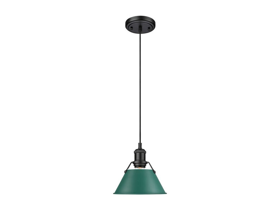 Golden - 3306-S BLK-GN - One Light Pendant - Orwell - Matte Black