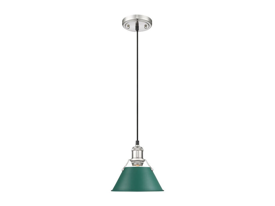 Golden - 3306-S PW-GN - One Light Pendant - Orwell - Pewter