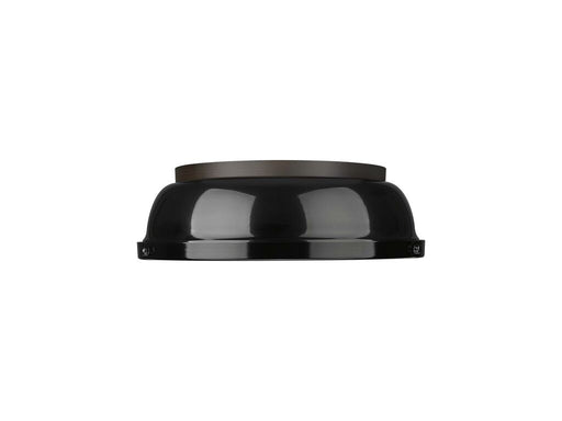 Golden - 3602-14 RBZ-BK - Two Light Flush Mount - Duncan - Rubbed Bronze
