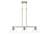 Golden - 3602-3LP AB-CLR - Three Light Linear Pendant - Duncan - Aged Brass