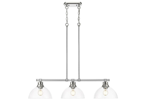 Golden - 3602-3LP CH-CLR - Three Light Linear Pendant - Duncan - Chrome