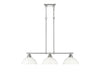 Golden - 3602-3LP PW-WHT - Three Light Linear Pendant - Duncan - Pewter