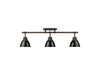 Golden - 3602-3SF RBZ-BK - Three Light Semi-Flush Mount - Duncan - Rubbed Bronze