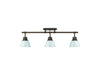 Golden - 3602-3SF RBZ-SF - Three Light Semi-Flush Mount - Duncan - Rubbed Bronze
