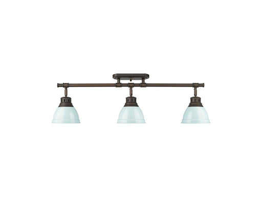 Golden - 3602-3SF RBZ-SF - Three Light Semi-Flush Mount - Duncan - Rubbed Bronze
