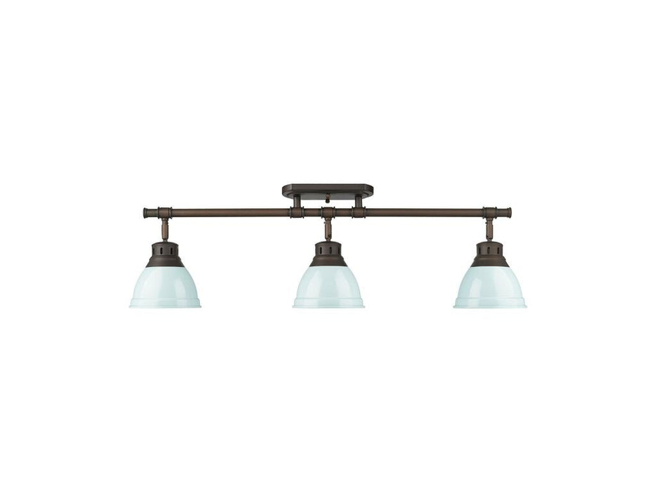 Golden - 3602-3SF RBZ-SF - Three Light Semi-Flush Mount - Duncan - Rubbed Bronze