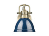 Golden - 3602-BA1 AB-NVY - One Light Vanity - Duncan - Aged Brass