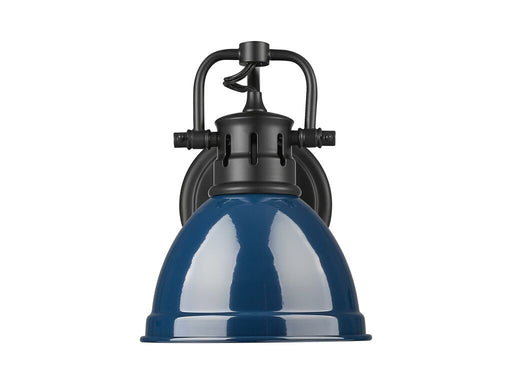 Golden - 3602-BA1 BLK-NVY - One Light Vanity - Duncan - Matte Black