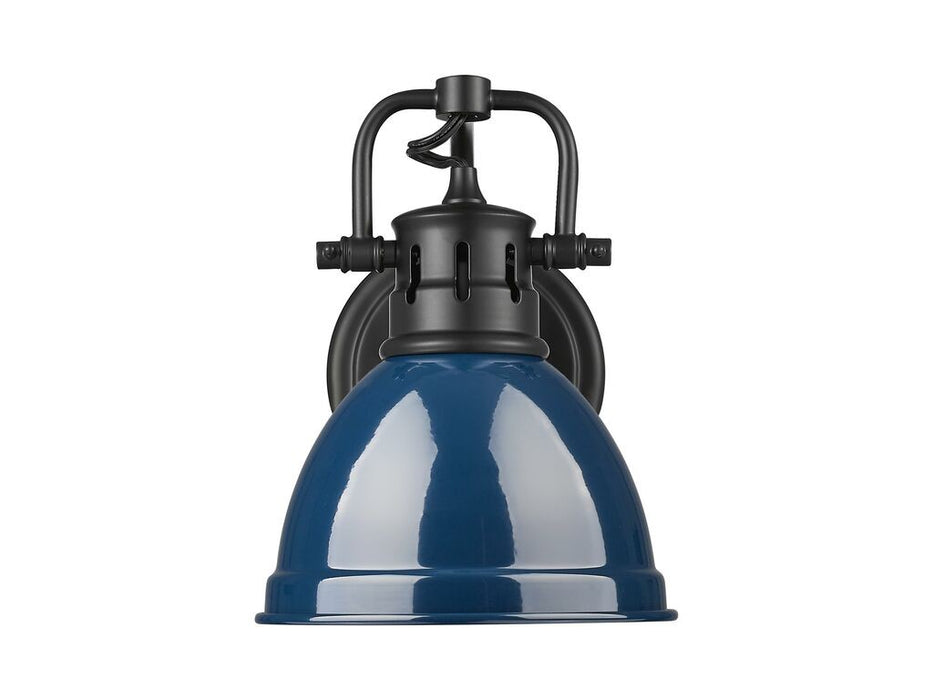 Golden - 3602-BA1 BLK-NVY - One Light Vanity - Duncan - Matte Black