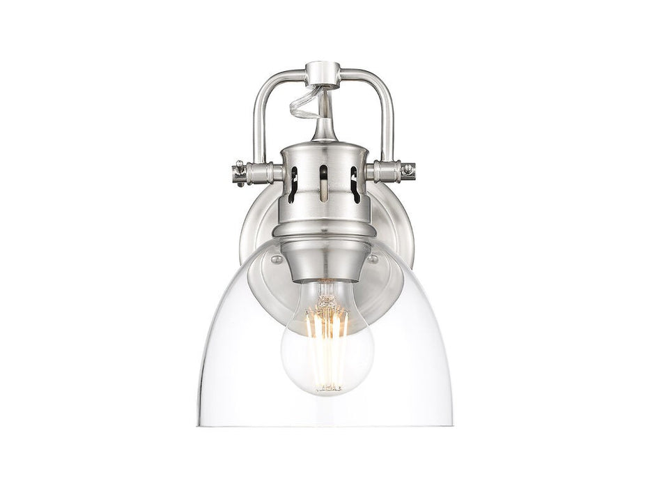 Golden - 3602-BA1 PW-CLR - One Light Vanity - Duncan - Pewter